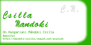 csilla mandoki business card